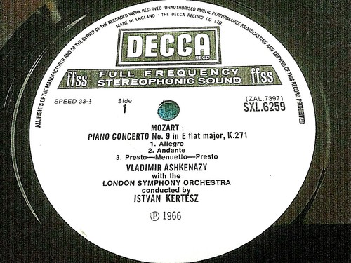 Mozart -- Ashkenazy/ London Symphony Rare 1966 White Label Promo SXL 6259 Vinyl - Afbeelding 2 van 6