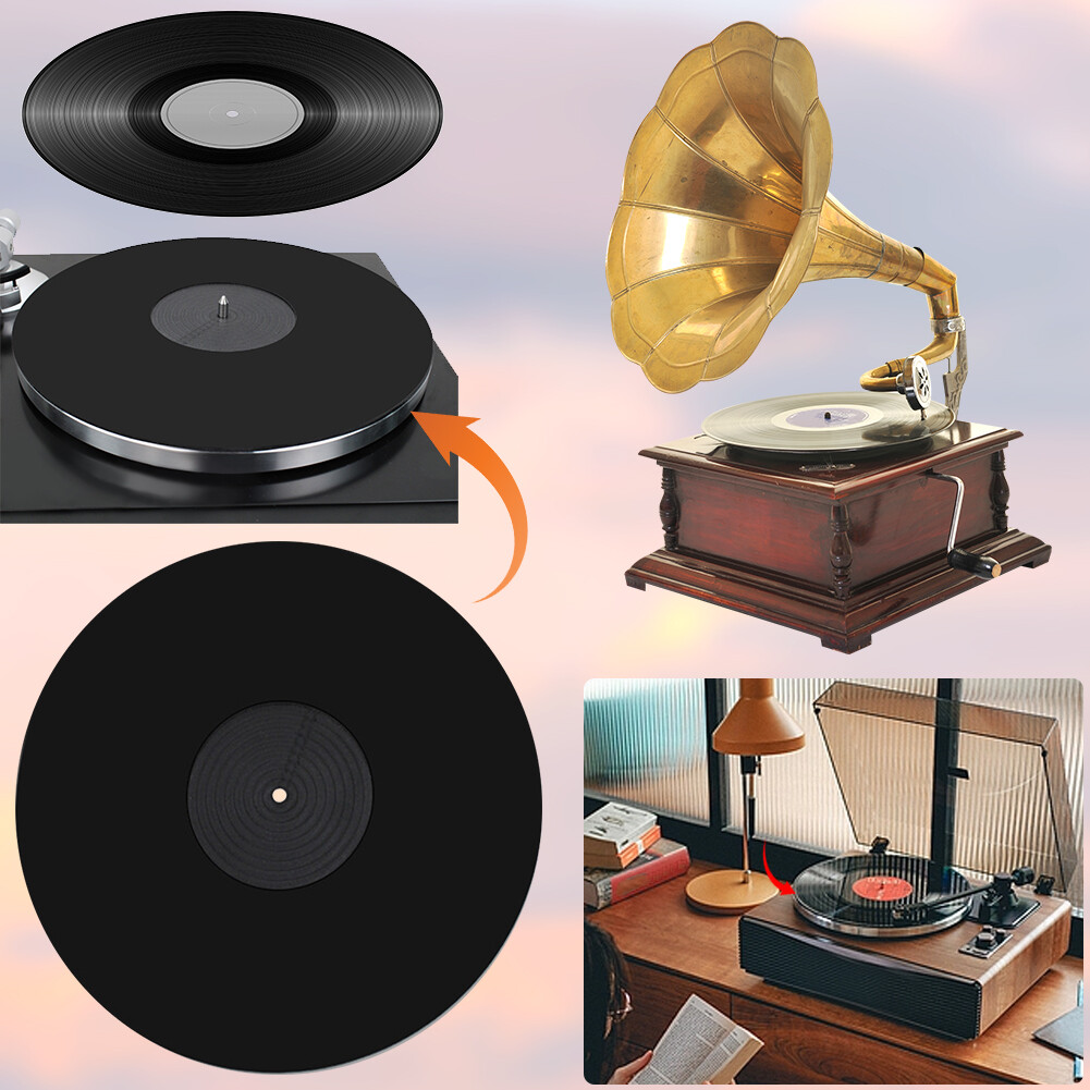 AntiShake Mat Anti Slip Record Player Mat 12In Platter Slipmat for