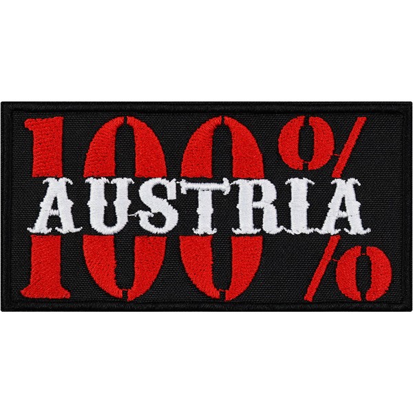 AufnäHer: 100% Austria AufbüGler/Patch/Flicken/BüGelbild/Applikation-image