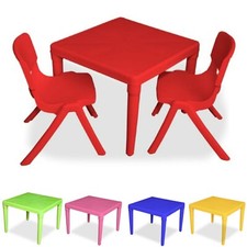 Image of Kids Table and chairs set for Study Play Outdoor Indoor Plastic Strong