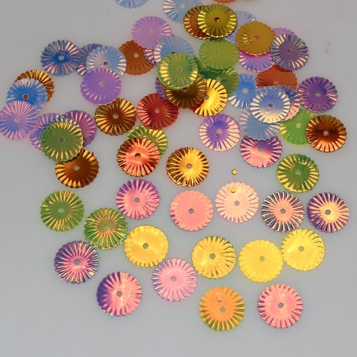 1000 Mixed Color Round Flower loose sequins Paillettes 10mm sewing Wedding craft - Picture 8 of 8