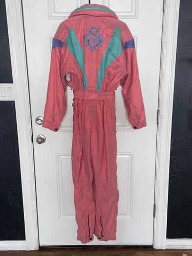 RARE Vintage SPYDER Ski Suit metallic pink size 8 made in Hong Kong - Picture 3 of 18