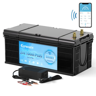 Bluetooth 24V 100AH LiFePO4 Lithium batterie BMS Boot Wohnmobil 10 Jahre Leben