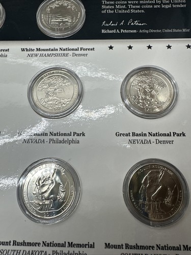 2013 P & D UNC - US Mint ATB America the Beautiful Quarter 10 Coin Set SR1-23 - Picture 3 of 6