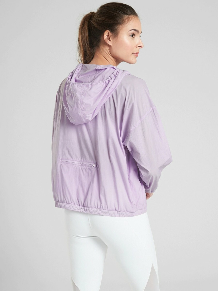 ATHLETA　160 Athleta Dispatch Anorak Top, Bright White SIZE XL #405464