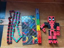 Lot of Purple Green Red Black Plastic Rubiks Flip Painted Wood Marvel Blocks