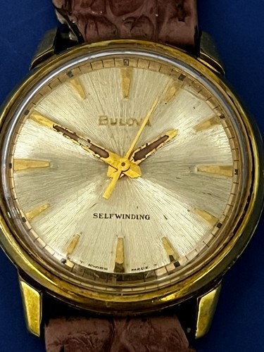 Vintage BULOVA men's automatic watch 17Jewels swiss 1966 M6 Gold Plated - Picture 2 of 15