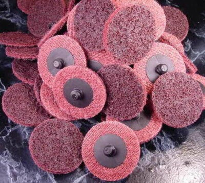50Pc 2'' Medium Roloc Scotch Brite Roll Lock Surface Sanding Disc Made in USA