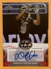 DONOVAN PEOPLES-JONES Browns / Michigan 2017 Leaf AUTOGRAPH RC #'d 3/5