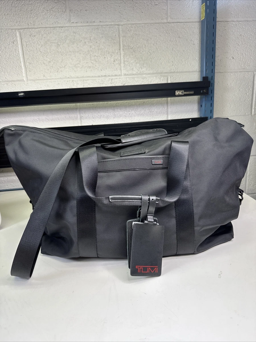 TUMI Small Soft Travel Satchel Black Bag 022248de