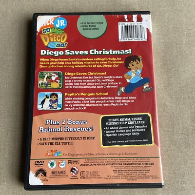Go Diego Go! Saves Christmas (DVD 4 Eps.) Nick Jr. Spanish Music