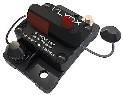 VCB100 24V Boat Trolling Motor 100A Resettable Fuse Circuit Breaker WEATHERPROOF
