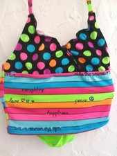 Tankini Swimsuit GIRLS "XS 4-5 " 2 Piece Premium Multi-Color Swimsuit
