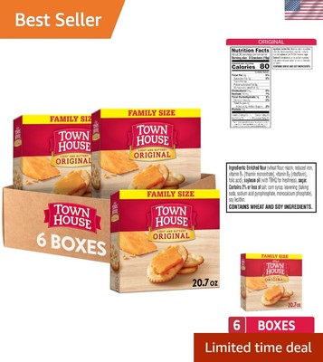Crackers, Oven Baked, Lunch Snacks, Family Size,  6 Boxes