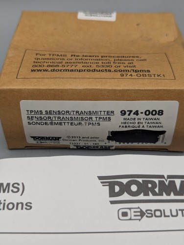 Tire Pressure Monitoring System Sensor TPMS Sensor Dorman 974-008 - Picture 3 of 3