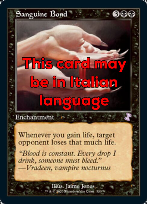 Magic: The Gathering – Legame Sanguigno (Sanguine Bond) – Commander 2013, Rara - 2