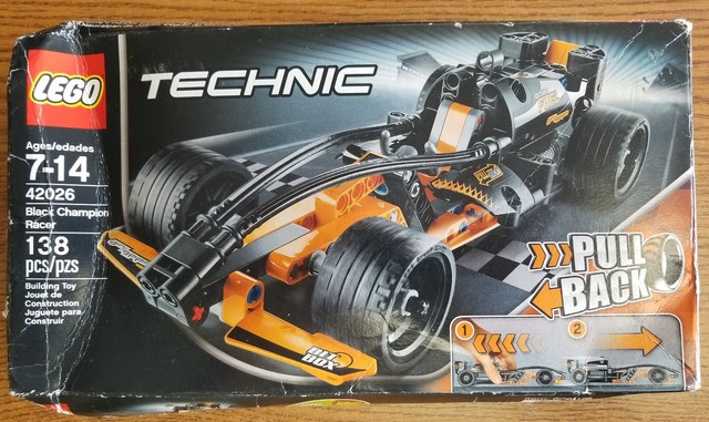 LEGO TECHNIC PULL BACK MOTOR BLACK CHAMPION RACER 42026 - BRAND NEW SEALED