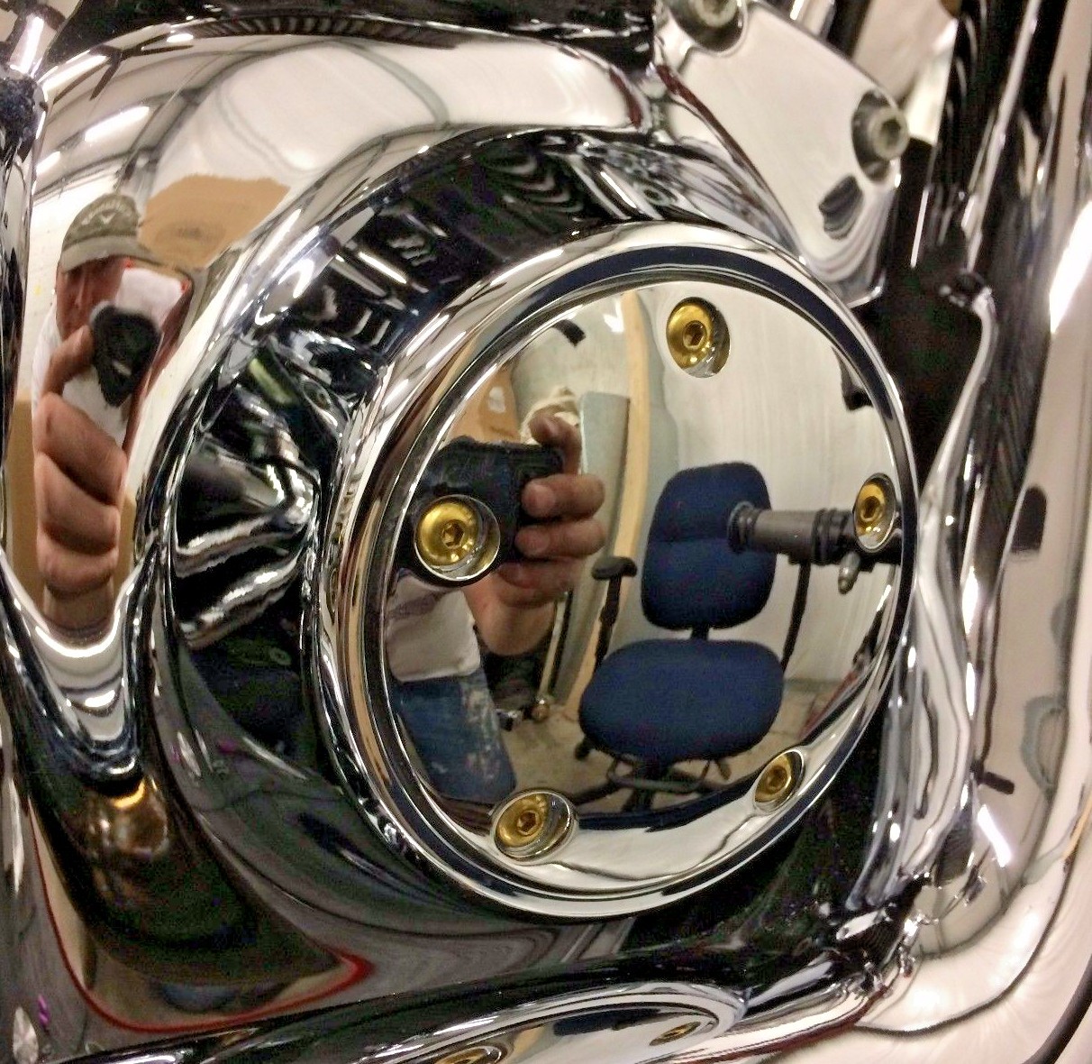 BRASS BUTTON BOLTS 99 up 5 HOLE TIMING COVER harley twin cam big twin