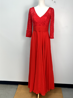 Evening Gowns Jjshouse Sale JJ's House Red V-Neck A-Line Chiffon Lace Floor Length Evening Evening Gowns Jjshouse Sale JJ's House Red V-Neck A-Line Chiffon Lace Floor Length Evening
