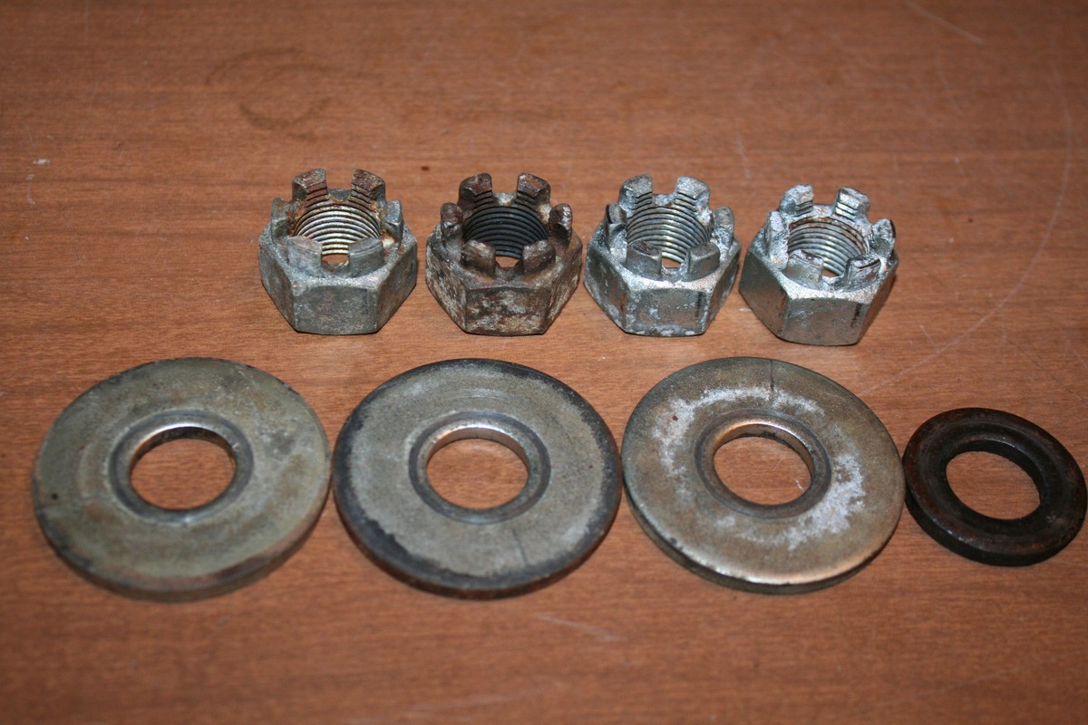 1993 Kawasaki KLF 400B Bayou Wheel Hub Axle Nuts Washers OEM 93 A