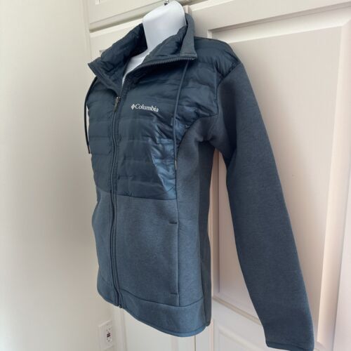 columbia womens medium part puffer jacket, zip, 2 pockets green - Picture 2 of 9