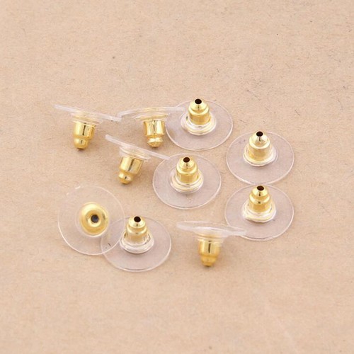50X Femme Fille Fermoirs Boucle D'oreille Puces Arrière En Métal Bijoux - Picture 6 of 9