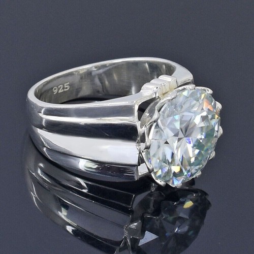 Certified Natural AAA 3.65ct VS1 White Diamond Solitaire Ring 925 Silver Jewelry - Bild 4 von 12