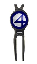 Fantastic 4 Four Marvel Golf Ball Marker Black Gunmetal Divot Tool