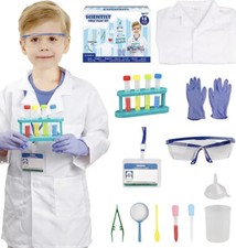 Ignite curiosity space scientist costume lab coat science experiment kit age 3-7