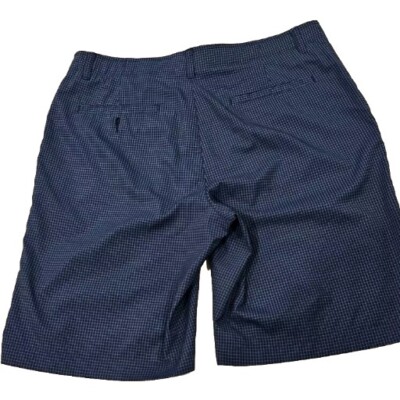 Men's BEN HOGAN blue Check Sz 34 Golf Shorts Stretch Waist Band (W