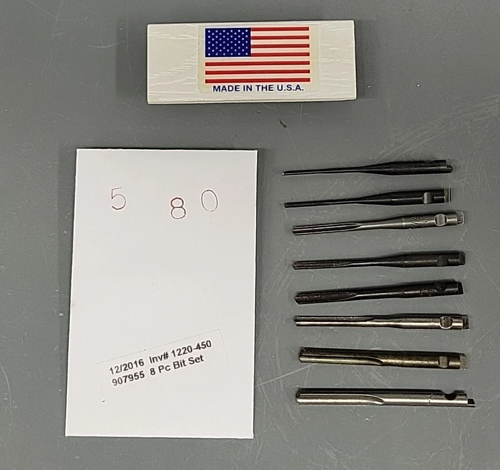 8 pc Push Drill Bit Set Drill Point Fits Stanley Millers Falls