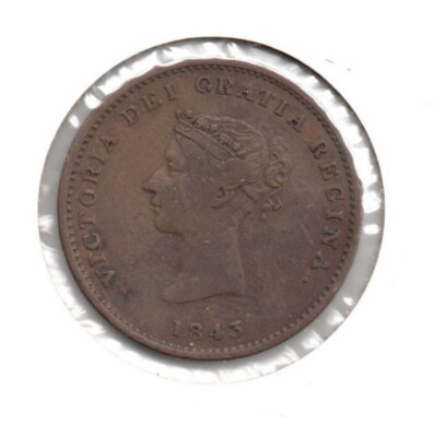 CANADA - NEW BRUSWICK 1/2 Penny (KM# NB-1A2) 1843 Copper Token