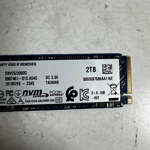 Kingston NV2 2TB PCIe 4.0 NVMe M.2 Compact Internal Solid State Drive - Untested - Photo 3/6