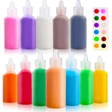 12 pcs art sand,colored sand kit,diy arts & crafts sand for kids,fine sand for w