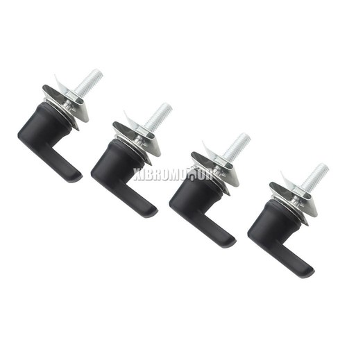 4X Black Saddlebag Lever Lock Bolts & Nuts Mounting Kit Fit For Harley Davidson - Imagen 14 de 14
