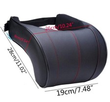 Leather Auto Car Neck Pillow Memory Foam Pillows Neck Rest Seat Headrest Cushion