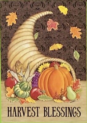 New Rain Or Shine Harvest Blessing Small Flip It Garden Flag 12.5 x18  Two Sided
