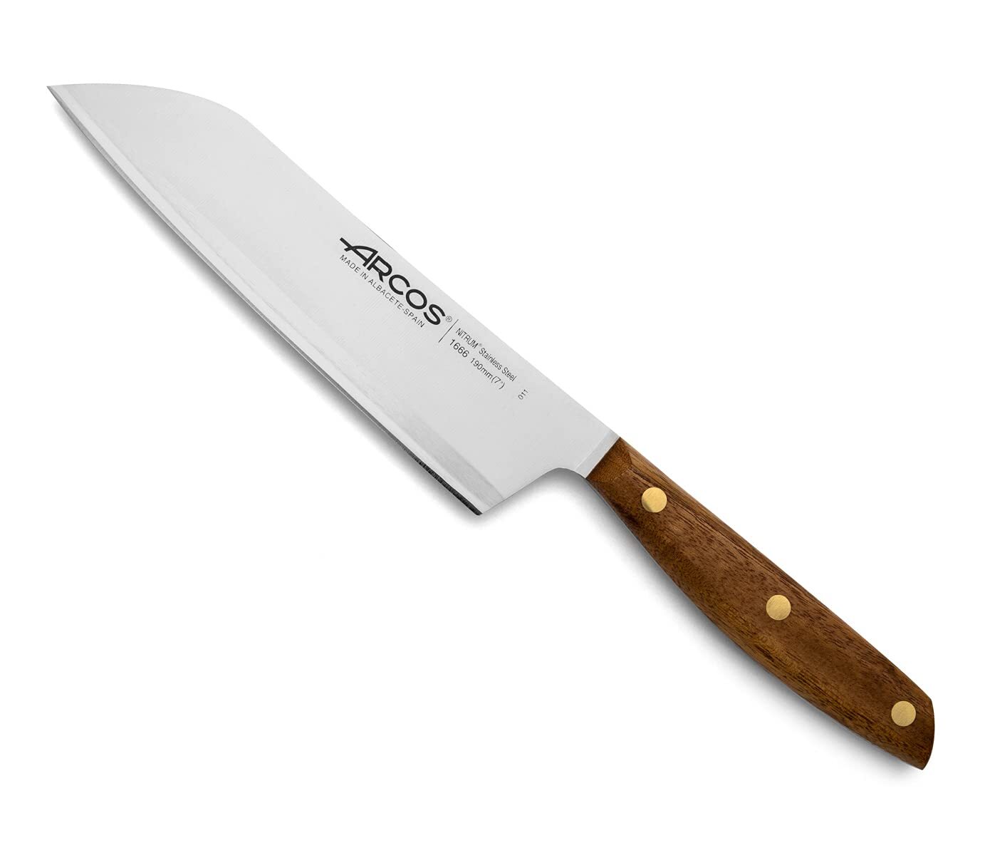 Serie Nordika - Cuchillo Santoku - Acero inoxidable Nitrumo - Hoja 190 mm - Horno...