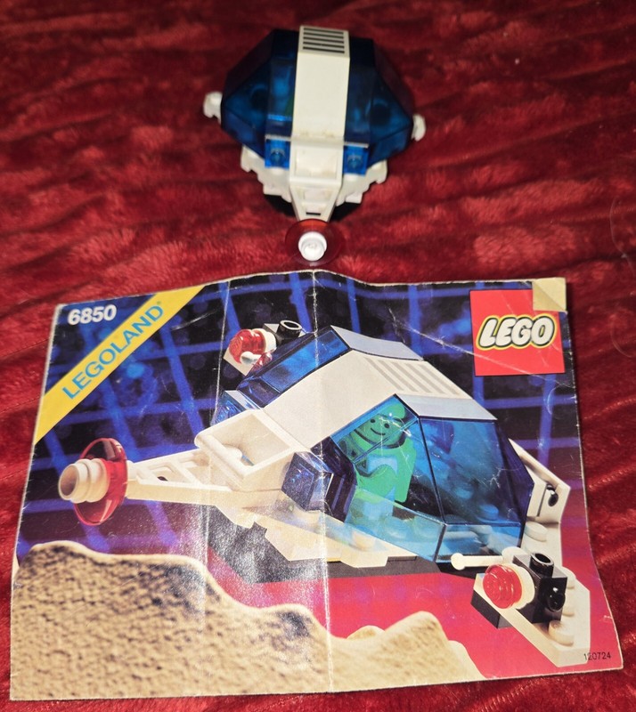 Used Vintage Lego Space Auxilliary Patroller 6850 With Instructions 