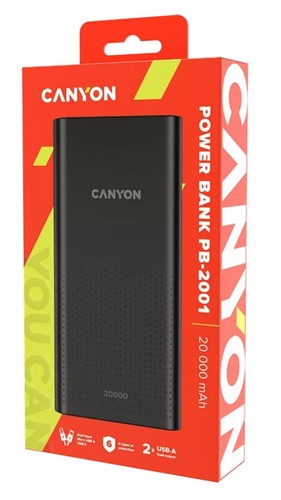 Canyon Powerbank PB-2001 20000 mAh Schwarz Ladegerät Powerbank
