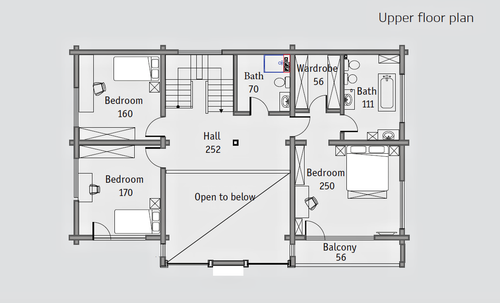 MODERN LOG HOUSE KIT #LH-293 ECO FRIENDLY WOOD PREFAB DIY BUILDING CABIN HOME - Picture 3 of 12