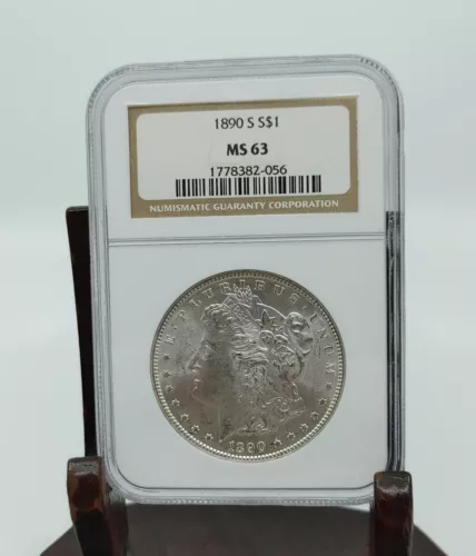 1890-S Morgan Silver Dollar- MS 63 NGC (San Francisco)
