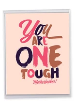 1 Large Funny Get Well Card From Us 8.5x11 w/ Env - Jumbo One Tough Motherf'er