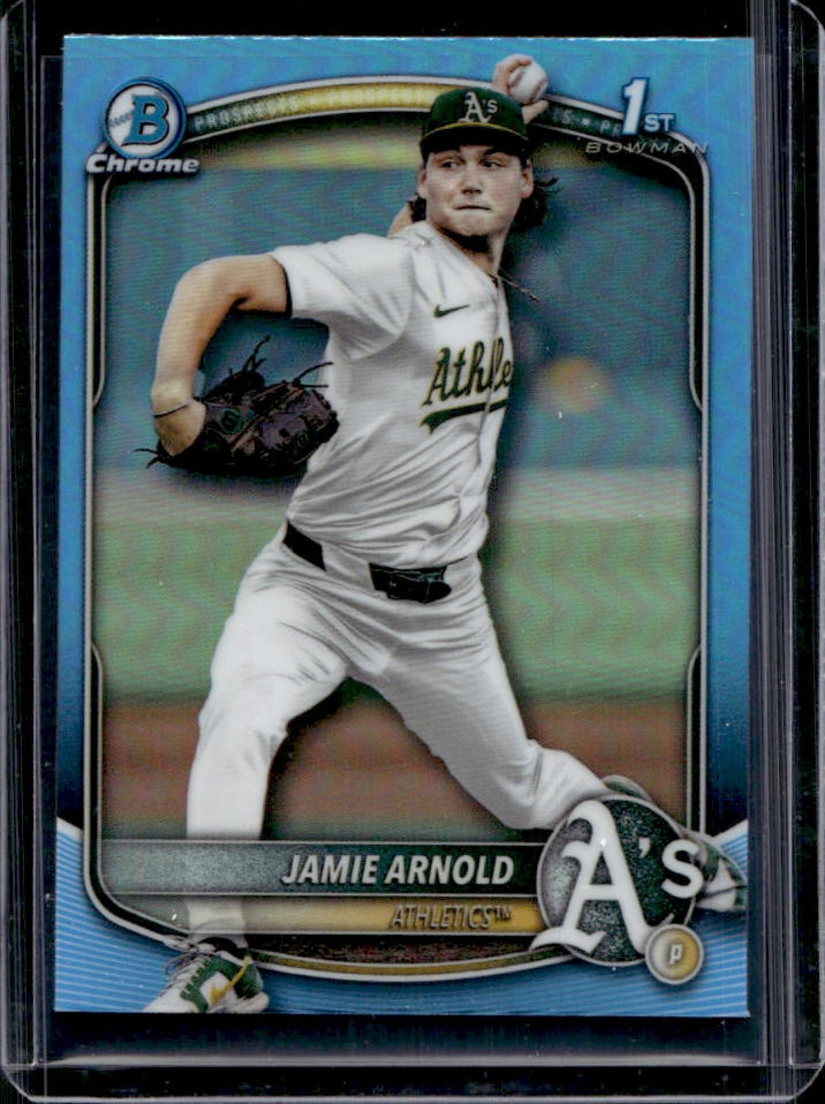 2025 Bowman Draft Jamie Arnold Chrome Sky Blue Refractor 1st #BDC-30 Athletics