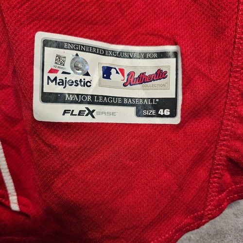 2016 Majestic Cincinnati Reds Alex Jaramillo 64 Game Worn Jersey 46 Stowe Patch - Picture 4 of 11