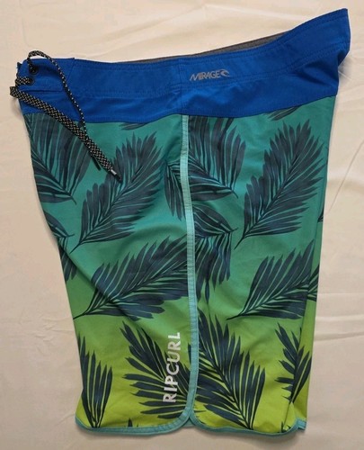 Rip Curl Mirage Mens Board Shorts Size 36 Aqua Tone Floral Print 9" Inseam - Picture 5 of 10