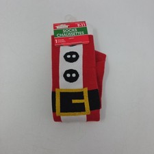 NWT Santa Socks One Size Red 9-11