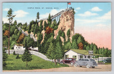 Michigan  Castle Rock  St Ignace vintage   Po...