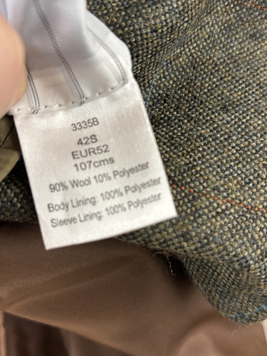 Chaqueta Blazer Brook Taverner Hombre Tweed 42” Lana Ventana Cuadros Country - Imagen 23 de 24
