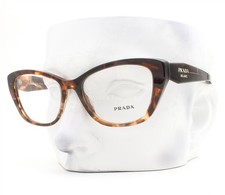 Prada Eyeglasses VPR 19W 07R-1O1 Frames Glasses Crystal Brown 53mm with Pouch